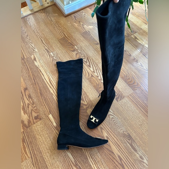 Tory Burch Over-The-Knee Stretch Suede Boots - Picture 14 of 16